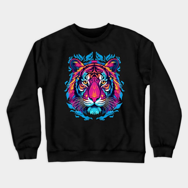 tiger looking Crewneck Sweatshirt by SHINIGAMII